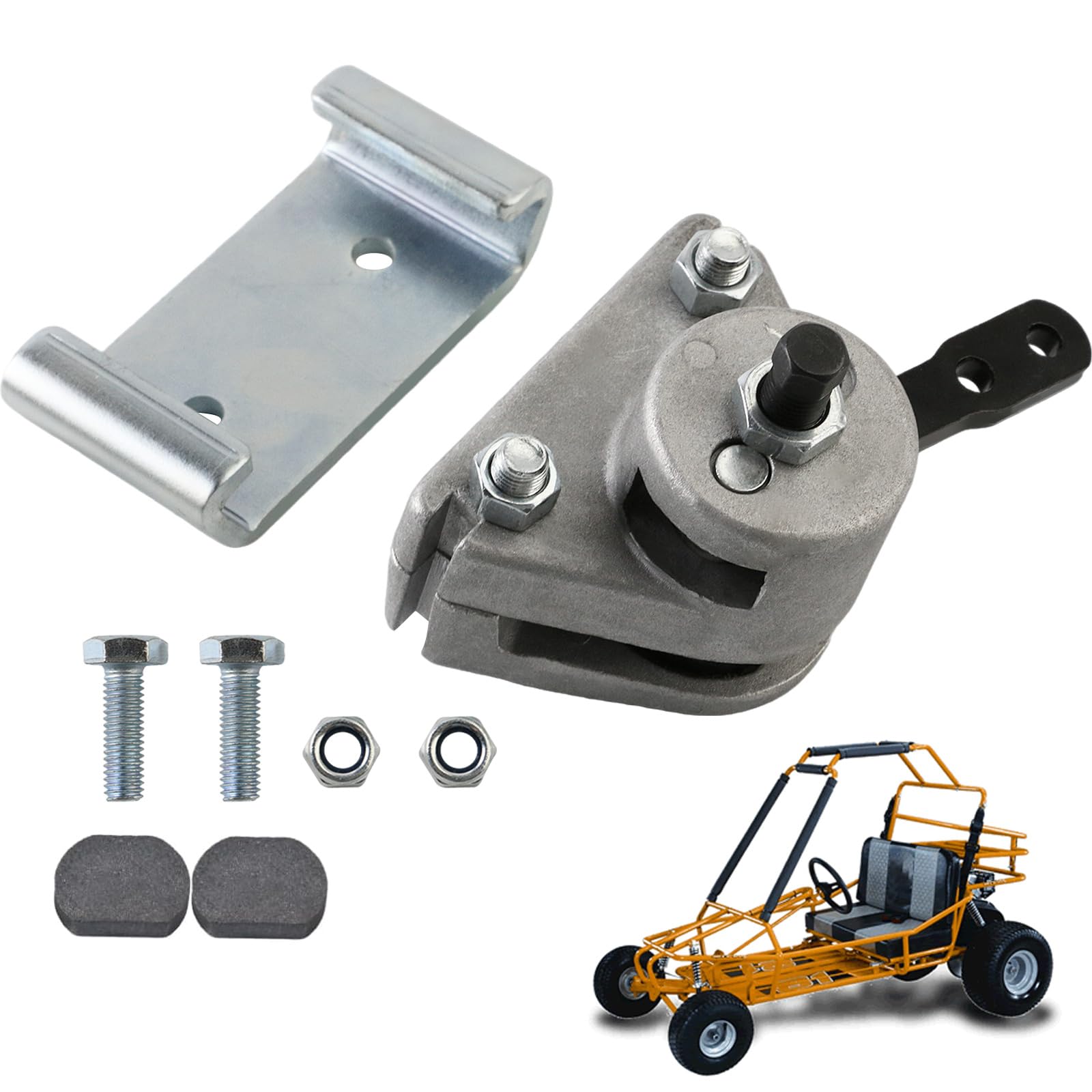 Photo 1 of PACEWALKER Go Kart Mechanical Brake Caliper and Bracket with Pads for Manco 9598 9597 Yerf-Dog, Carter, ASW, Bristers, Airheart MB-1 Predator 212cc 196cc 6.5hp gx160 Go Kart Brake System