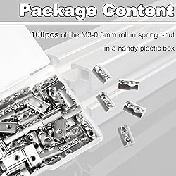 M3 Roll in Spring Loaded T Nut 100pcs M3x0.5mm
