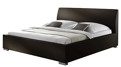 sette notti Polsterbett Bett 200x200 cm Doppelbett XXL Braun, Kunstleder Bett Liegefläche 200x200 cm, Alto Comfort Art Nr. 41