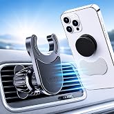 2X-Hold Magnetic Car Mount for PopSockets, Socket Car Phone Holder AC Vent | Easy to Install Air Vent Mount, Adjustable and Secure, Fits All Phones All Socket Grips, Upgraded Vent Clip