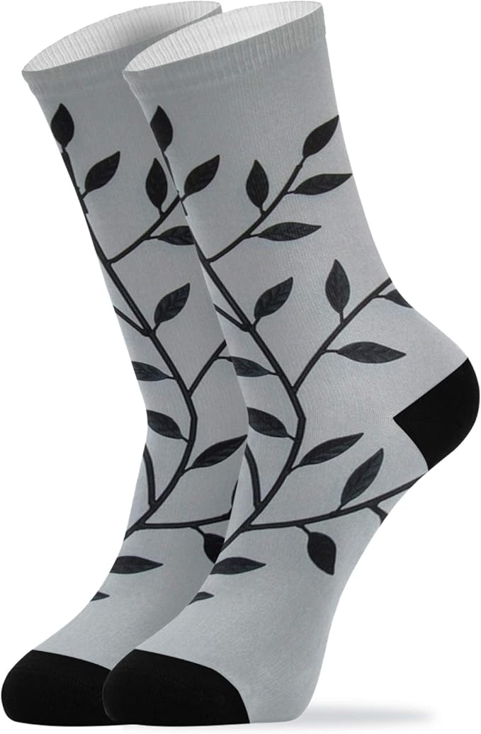 Calcetines de ciclismo, arte de pared de Metal, hojas, rama, calcetines