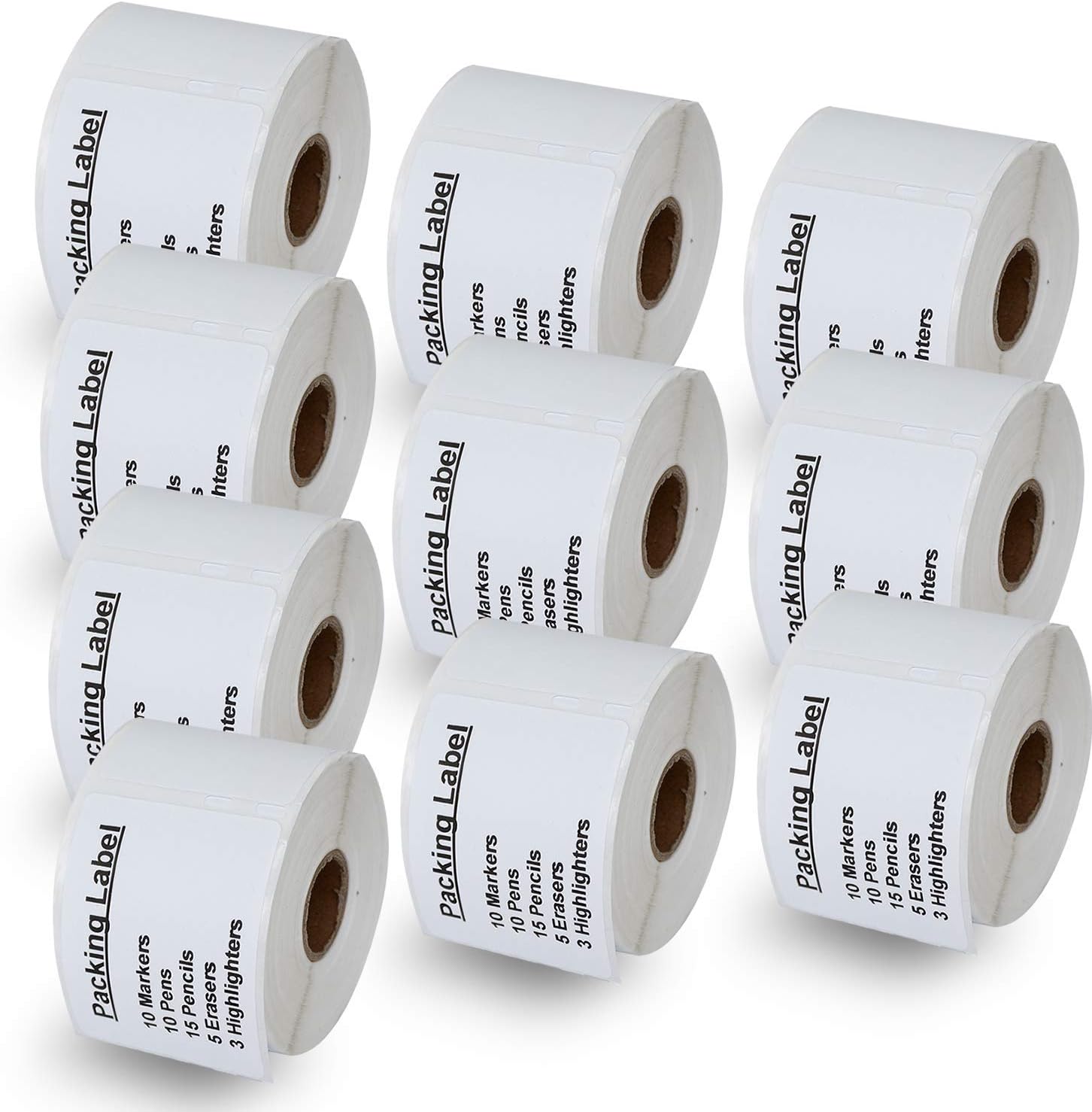 BETCKEY, 10 Rolls 99015 Self-Adhesive Labels Compatible with DYMO S0722440, 54mm x 70mm