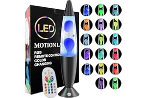 SOARLING Large Black 17 Colors Changing LED Liquid Motion Lamps with Remote 16 Inch Giant Color Changing Lamp Relax Mood Night Light for Kids Adults Blue Red Pink Purple Green Classic Table Lamp for Boys Girls