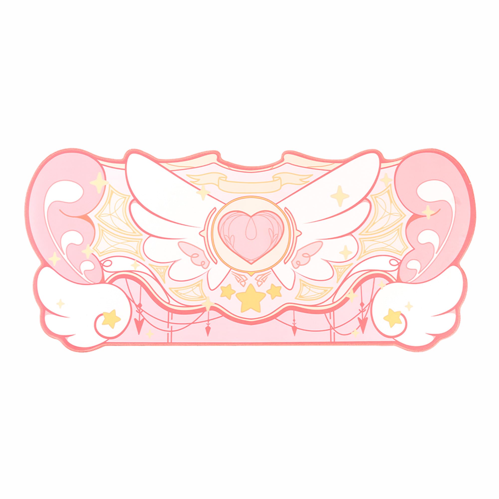 Photo 1 of GeekShare Large Gaming Mouse Pad Kawaii Pink Non-Slip Rubber Back Mouse Pad Big Waterproof Desk Mat for Keyboard and Mouse Perfect for Gaming,or Home Office Work - Star Wings?Super Dense Cloth?