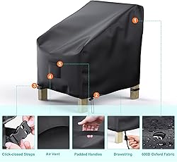 BROSYDA Patio Chair Covers for Outdoor Furniture