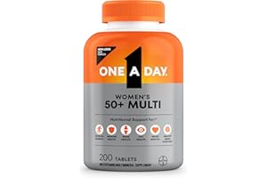 One A Day Multivitamin for Women 50 and Over Tablets, Womens Multivitamin 50 plus with Vitamins D, C, E, Zinc & Biotin, Daily Vitamins for Woman 50+, 200 Ct (Packaging May Vary)