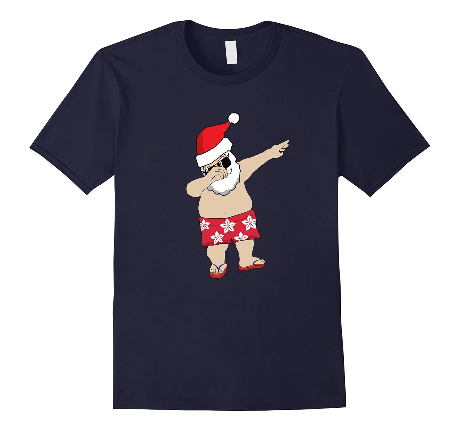 Dabbing Santa T Shirt Funny Santa Claus Chirstmas Dab Tee-FL