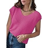Dokotoo Women's Casual V Neck Ruffle Sleeve Summer Tank Tops Shirts