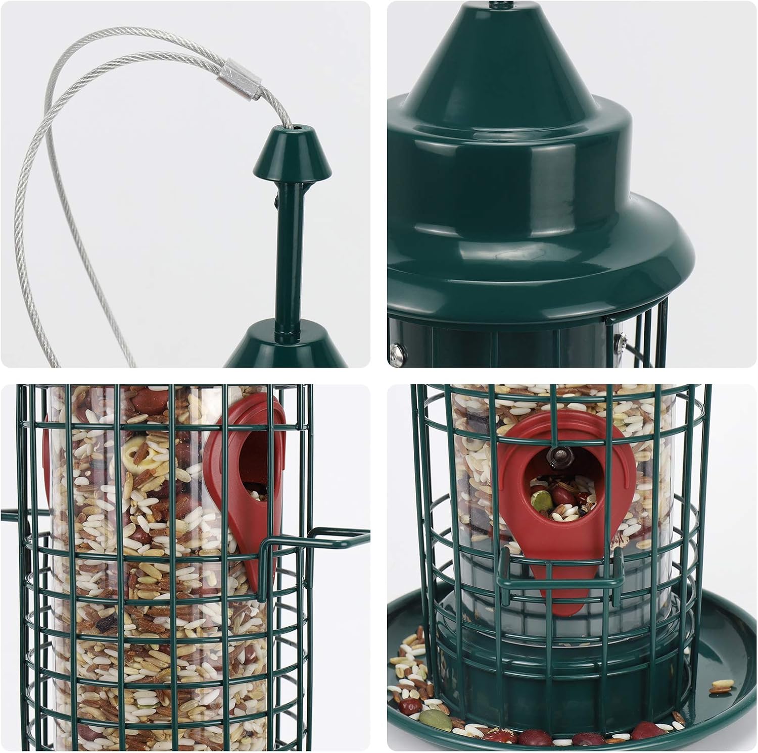 Hanging Wild Bird Feeder Tube Bird Feeders for Garden Yard Outside Decoration, 1.3-Pound Seed Capacity, Lighthouse Shaped : Garden & Outdoor