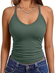 Trendy Queen Womens Workout Tank Tops Racerback