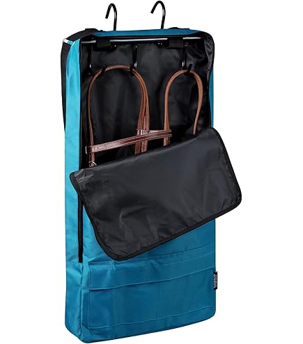 Sac De Transport Pour Harnachement Équestre - Rangement Imperméable Pour Brides Et Licols Avec Crochets, Bleu Sarcelle