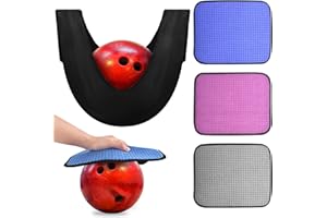 BROTOU Bowling Accessories Kit with 3Pcs Towels and 1pc Rolling Bag for Ball Cleaning, Includes Thumb Tape & Sanding Pads Options