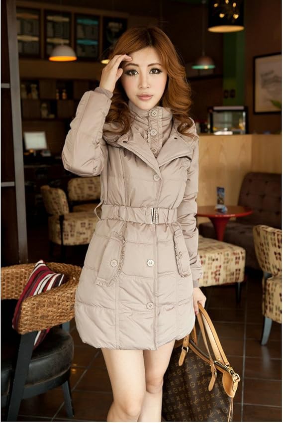 Amazon Anecan大人カワイイ 軽くて暖かいダウン90 ダウンロングコート ジャケット レディース カジュアル 通勤 フェミニン フリル セレブ 大きいサイズ あります コート ダウン ミディアム ダウンコート Xxl アイボリー コート ジャケット 通販