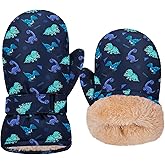 Stadupimry Waterproof Toddler Mittens, Kids Winter Warm Ski Snow Gloves Baby Mitten for 1-4 Years Old