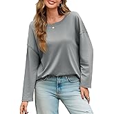 Cicy Bell Womens Oversized Long Sleeve T Shirts Casual Crewneck Trendy Tunic Tops 2025 Loose Fit Basic Tees
