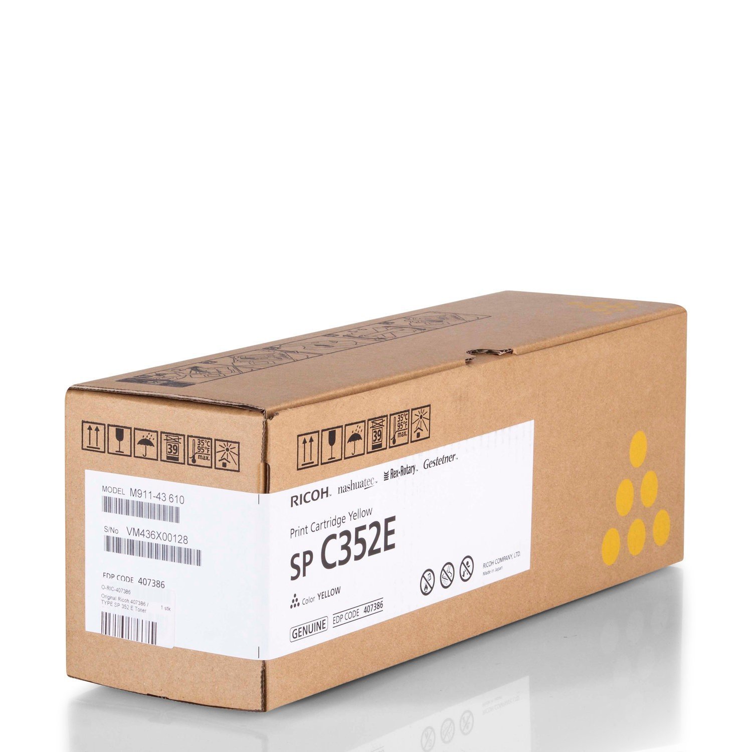 Ricoh SP c352e 6000pages Yellow Laser Toner Cartridge – Toner & Laser Cartridge (Laser Toner, 6000 Page Yield, Yellow, 1 Piece (S))