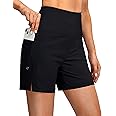 G Gradual Women's 5" High Waisted Swim Board Shorts with Phone Pockets UPF 50+ Quick Dry Beach Shorts for Women with Liner