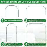 Greenhouse Hoops 60Pcs Frame Kit for Raised Beds 17In Detachable Fiberglass view 5