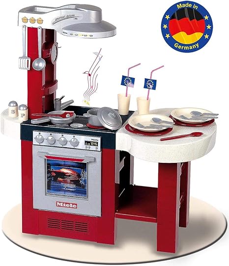 Amazon Com Bosch Toy Kitchen Set Gourmet Deluxe Red Toys Games