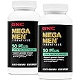 GNC Mega Men 50 Plus One Daily Multivitamin, Twin Pack, 60 Caplets per Bottle, Supports Heart, Brain and Eye Health