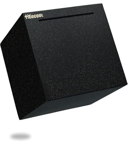Tirelire En Acier Inoxydable Noir - 12x12cm, Ne S'ouvre Pas, à Casser Pour Récupérer L'argent - 10