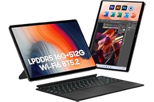 EYY 2 in 1 Laptop/Tablet Computer, N100 (UP to 3.40GHz), 16GB LPDDR5 512GB SSD, Laptop 14" 1920 * 1200 Resolution 16:10 Touchscreen, WiFi 6, BT5.2, HDMI, Backlit Keyboard, Dual Camera