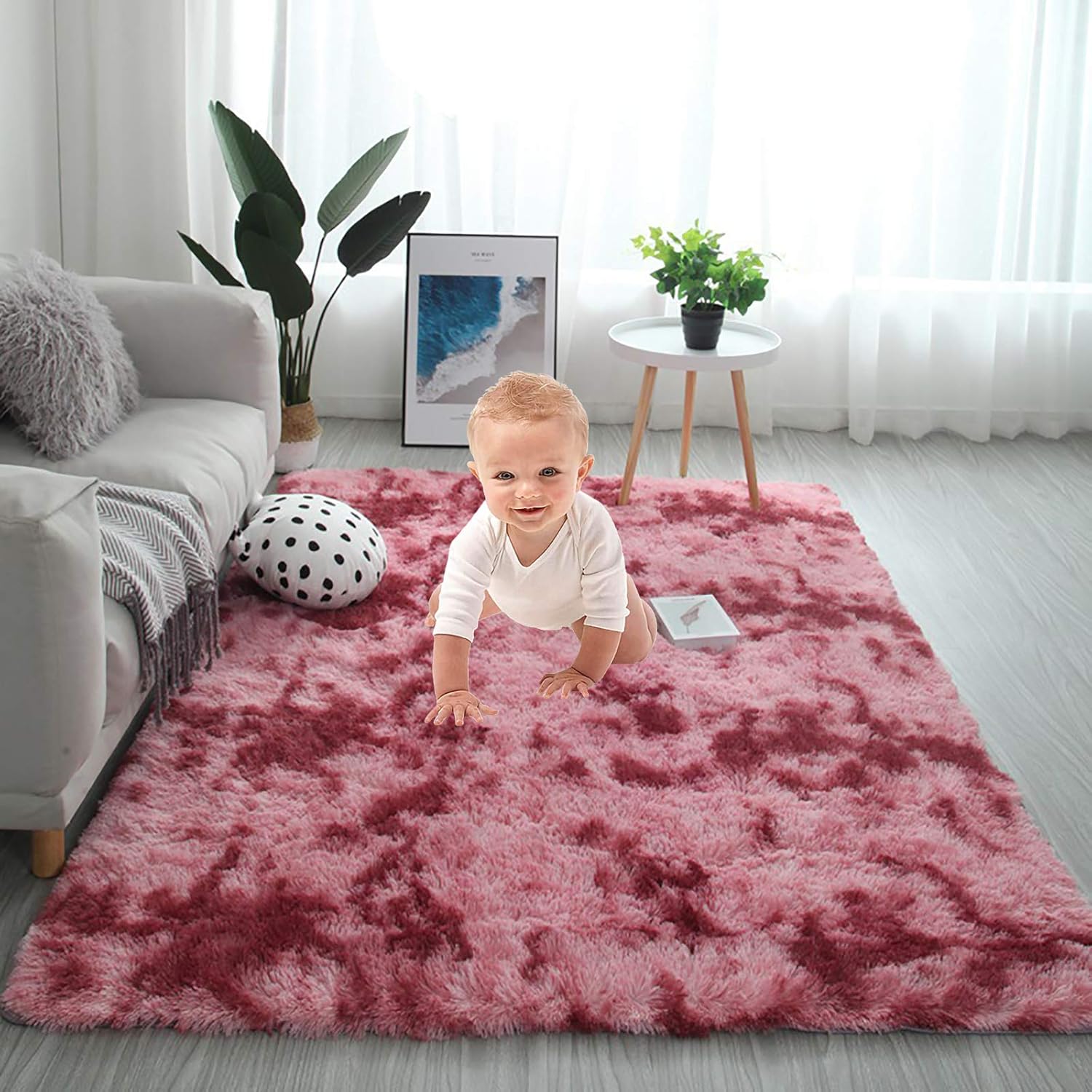 Soft Fluffy Bedroom Rug For Baby,2'X 3'Feet Ultra Soft Shaggy Plush