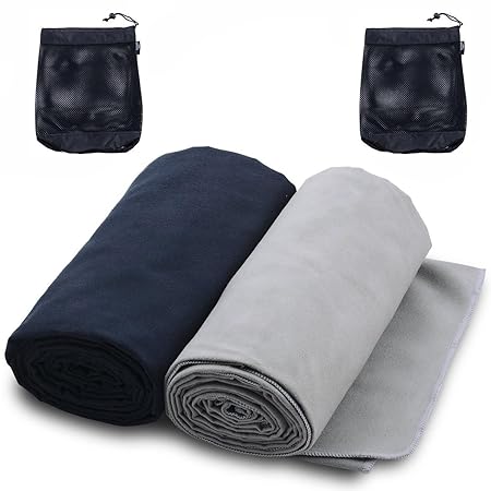 The Friendly Swede Mikrofaser Handtücher x 2 schnelltrocknend und saugfähig - Fitness Handtuch, Sporthandtuch Set - Ultraleic