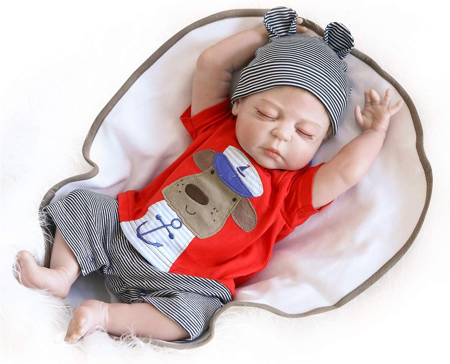 Prezzo Nicery Reborn Baby Doll Rinato Bambino Bambola Rigido Silicone Vinile Impermeabile 22 Pollici 55cm Realistico Ragazzo Ragazza Bambina Giocattolo vivido 3 Anni + Boy Girl Toy RD56Z013BC Offerte