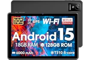 Android 15 Tablet 10 inch,2025 Newest Tablets,18GB RAM 128 ROM,1TB Expandable,Widevine L1 Compatible Octa-Core Tablet with Wi