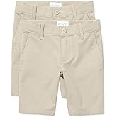 The Children's Place Girl's Chino Shorts, Bisquit, 14