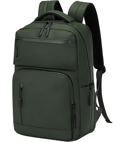 Canvas Laptop Backpack for Men Women,Durable Travel Work Business Rucksack Bookbags Fits 15.6 Inch Notebook & Laptops,College Backpacks Computer Bag Weekender Hiking Daypack(Green) : Electronics