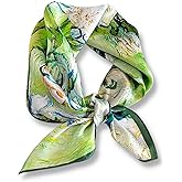 PoeticEHome 100% Mulberry Silk Neck Scarf 21"x21" Small Square Scarfs for Women Gift Packed