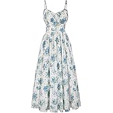 Scarlet Darkness Floral Dress for Women 2026 Corset Milkmaid Sundress Wedding Guest Dresses