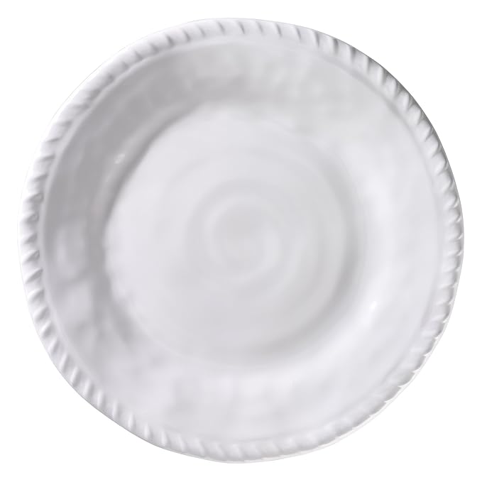 Merritt White Nautical Rope 11inch Melamine Dinner Plates