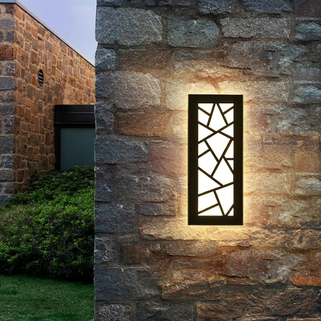 LED Long Wall Light Ip67 Waterproof Wall Lamp Led Long Wall Lamp Villa Indoor Outdoor Wall Lights Anthracite Long Wall Lights Outdoor Garden Wall Lights Garage Terrace-30CM,Warm Light