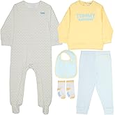 Tommy Bahama 5-Piece Baby Layette Set - Footsie, Shirt, Pants, Bib, and Socks Bundle for Infants and Babies