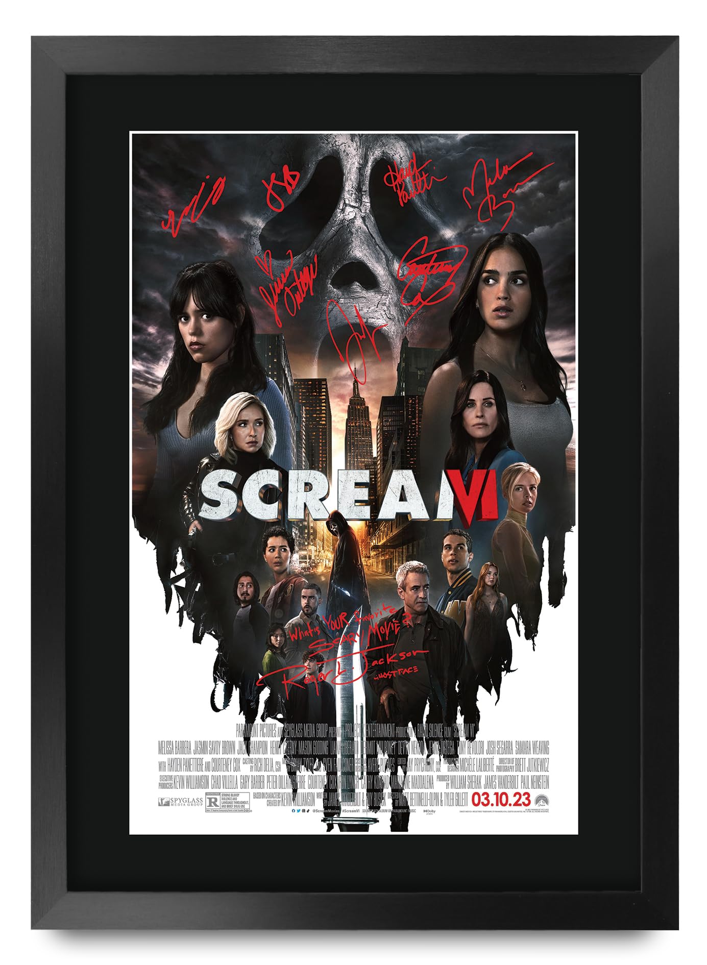 HWC Trading FR A3 Scream 6 Gifts Printed Poster Signed Autograph Picture for Movie Memorabilia Fans - A3 Framed — image 1