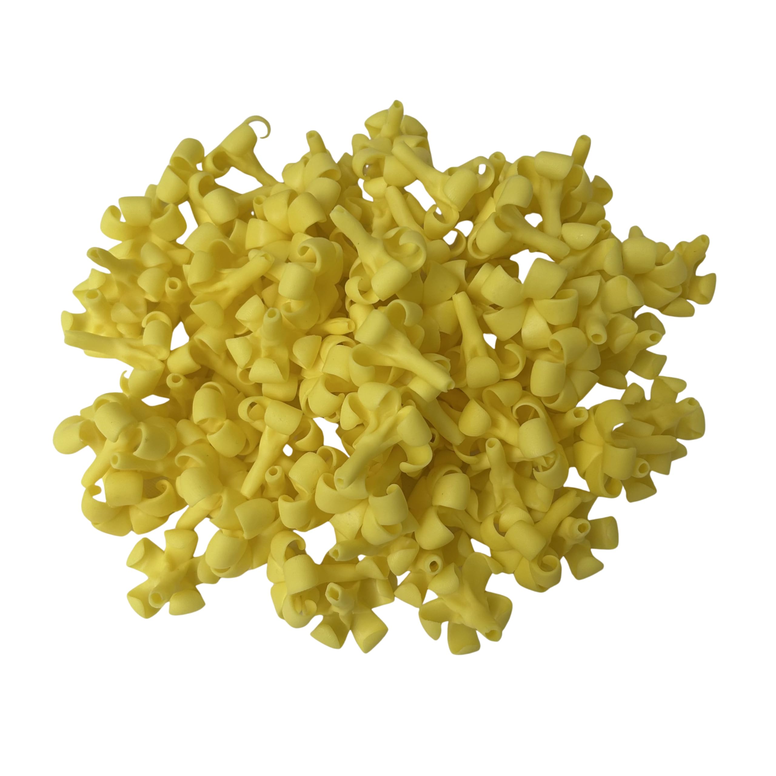 Photo 1 of 100 PCS Small Puakenikeni (05) Clay Beads for Jewelry Making DIY Craft Supplies 2.5 cm (Yellow)
