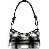 Evevictor Clutch Purse for Women, Sparkly Hobo Bag, Stud Rhinestone Shoulder Bag, Bling Crossbody Handbag, Chic Money Hand Bag for Date, Party, Prom, Coocktail