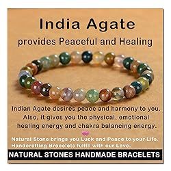 AD Beads Handmade Gemstone Stretch Elastic Bracelet