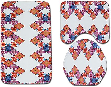 YHJZBD Conjunto De 3 Piezas De Inodoro Alfombras Baños Alfombrilla De