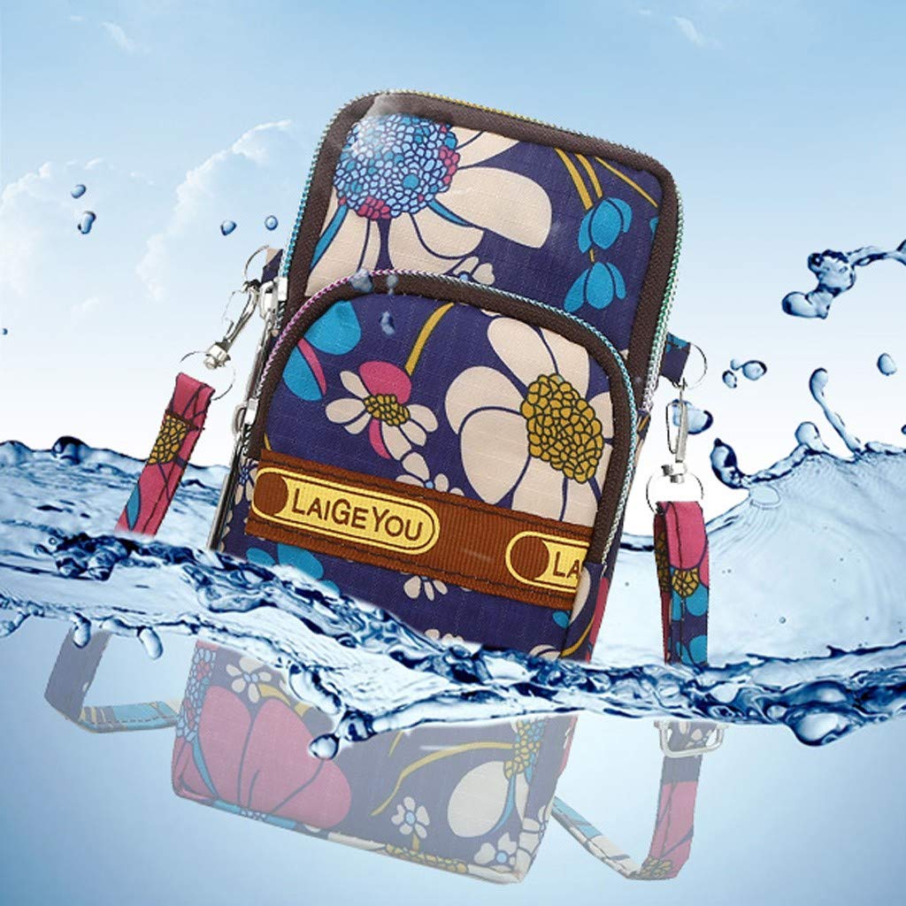 Allegorly Sac à Bras Cartoon étudiants, Mode Neutre étudiants en Nylon Sports De Plein Air Bras Sac Sac Téléphone Sac à Bandoulière Grande Capacité (3.14X2.36X6.69)