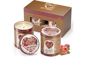 2 Pack Scented Candles (90 Total Burn Hours) - Soy Wax Candles 9 oz Each in Tin - Long Lasting Aromatherapy Candle Gift Set (