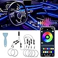 LivTee Smart LED Car Interior Lights with USB Port, Fiber Optic LED ...