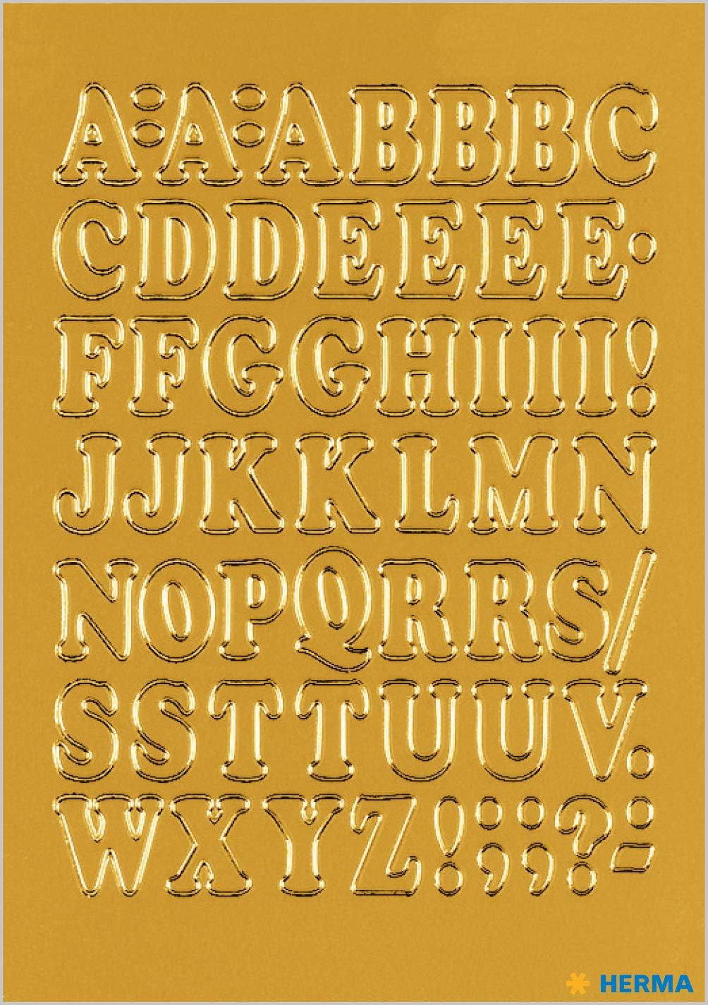 Herma Letters, 12 MM, A-Z, Gold Foil Sheets, 10 x 1 4183 - Image 3