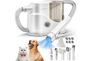uwant Dog Vacuum for Shedding Grooming, 13000Pa Powerful Pet Hair Vacuum with 2.5L Dust Cup 7 Tools Portable Pet Grooming Vacuum Low Noise Dog Grooming Vacuum for Dogs/Cats