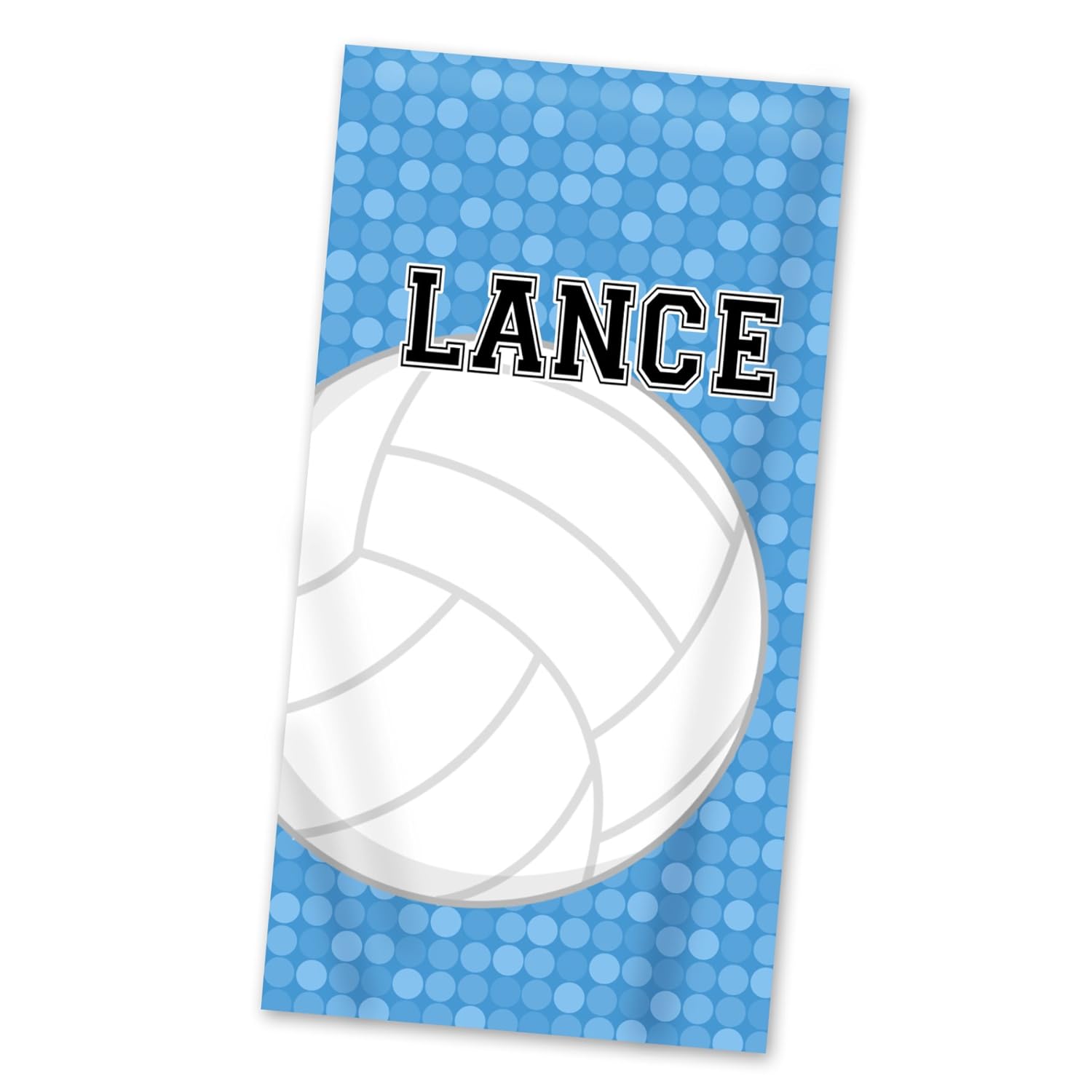 Volleyball Beach Towel Blue Dots Sports Lightweight Pool