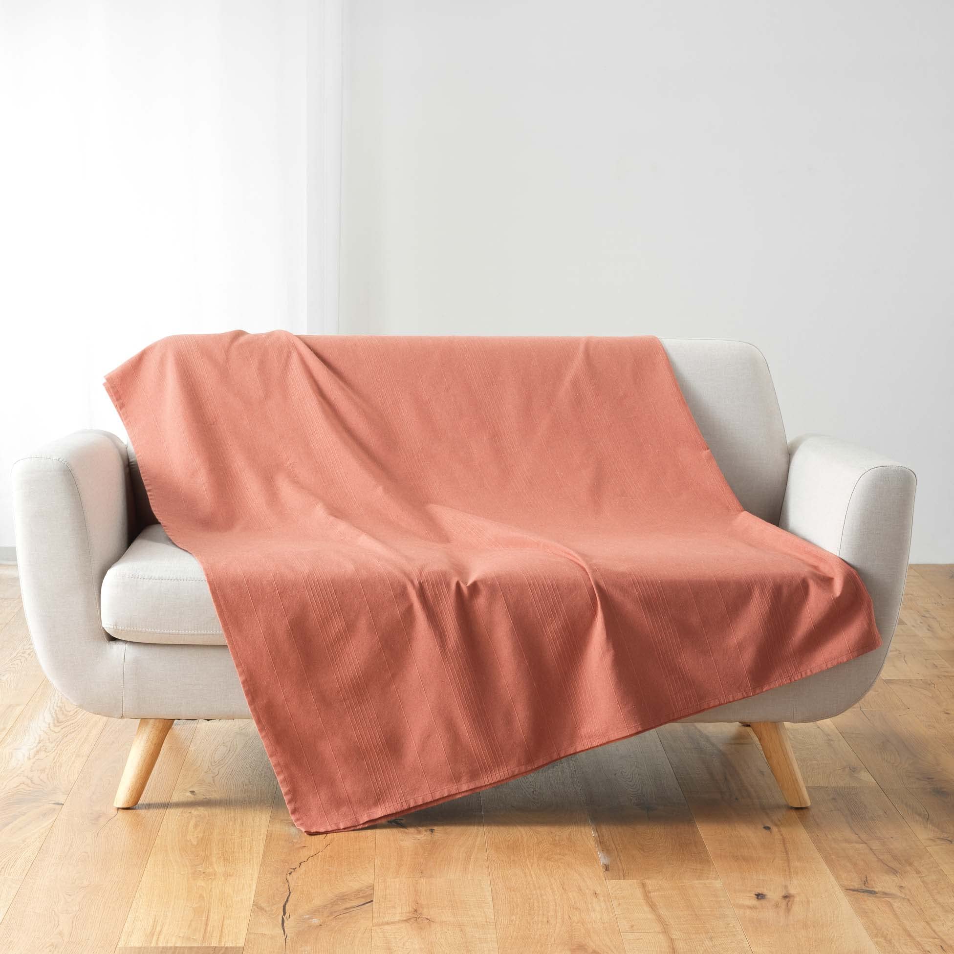 Douceur d'Intérieur Lucile Marsala 180 x 220 cm Polycotton Blanket