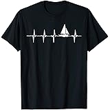 Funny cool Sail t-shirt giftSailing heartbeat t-shirt for sailors T-ShirtOEKO-TEX STANDARD 100